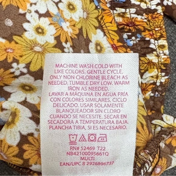 Baby Doll Sweetheart Neckline Off/On The Shoulder Sleeves CottageCore BoHo sz M - Picture 9 of 10